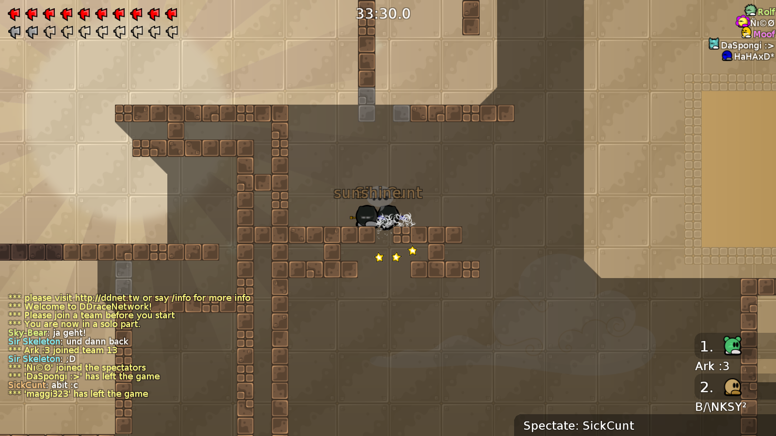 Sickcunt and co. fail!