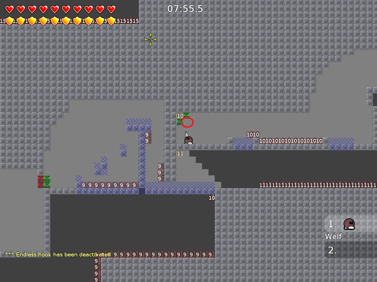 add endless hook off tile (idk if it is possible to cheat here, it might be)