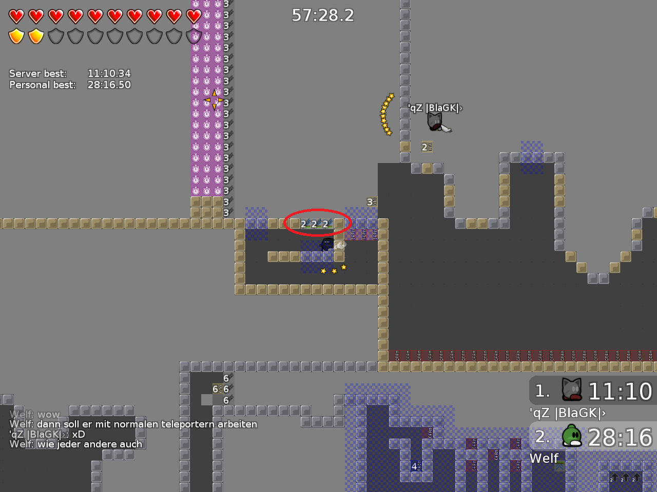 dont always use checkpoint tele: use normal tele and remove stoppers, think about using normal teleporters in whole map (often they are better)