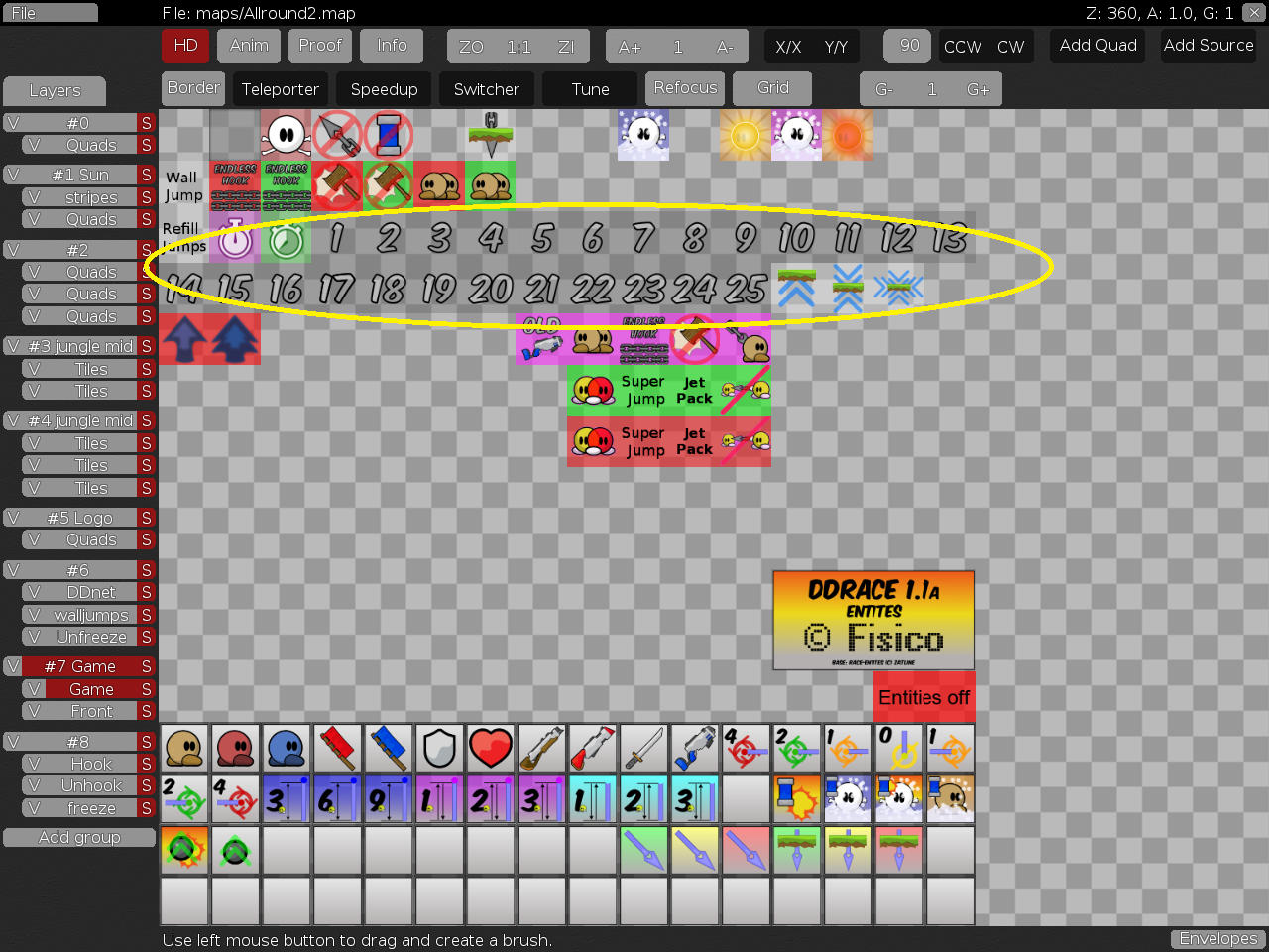 since it will be speedrunned, you can use these tiles (only a suggestion)