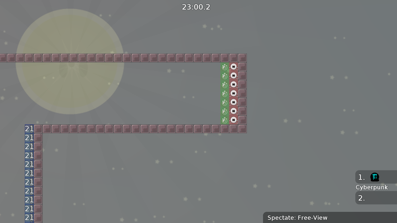 Do not make the kill tile, what if the unfrozen player is greedy and finishes first then dies? The deep freeze guy is stuck. Or if the guy mistakenly runs into it.