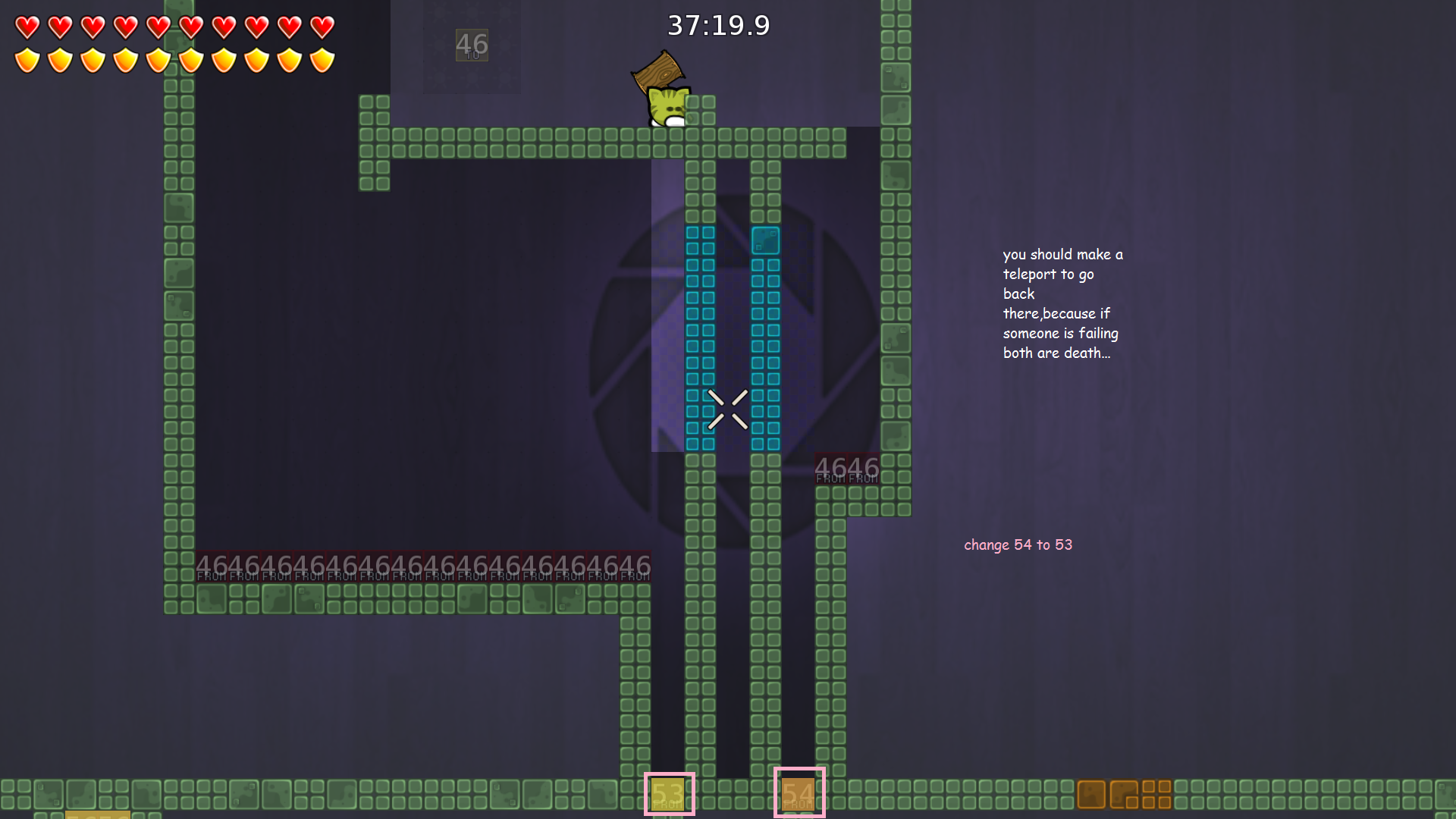 give the tees a chance to go back, like you did it in the other parts