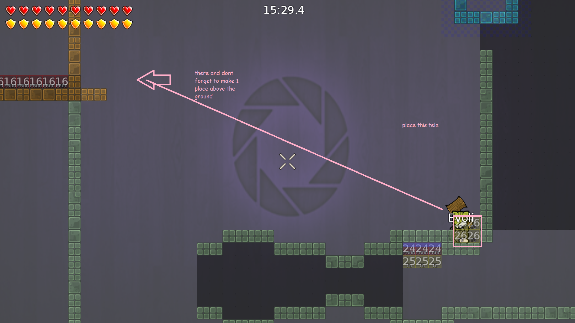 you should place this teleport somewhere else