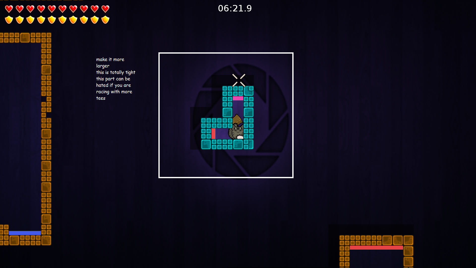 give this more space, it is so fucking small, <br />that you would rage, if more tees are blocking this way