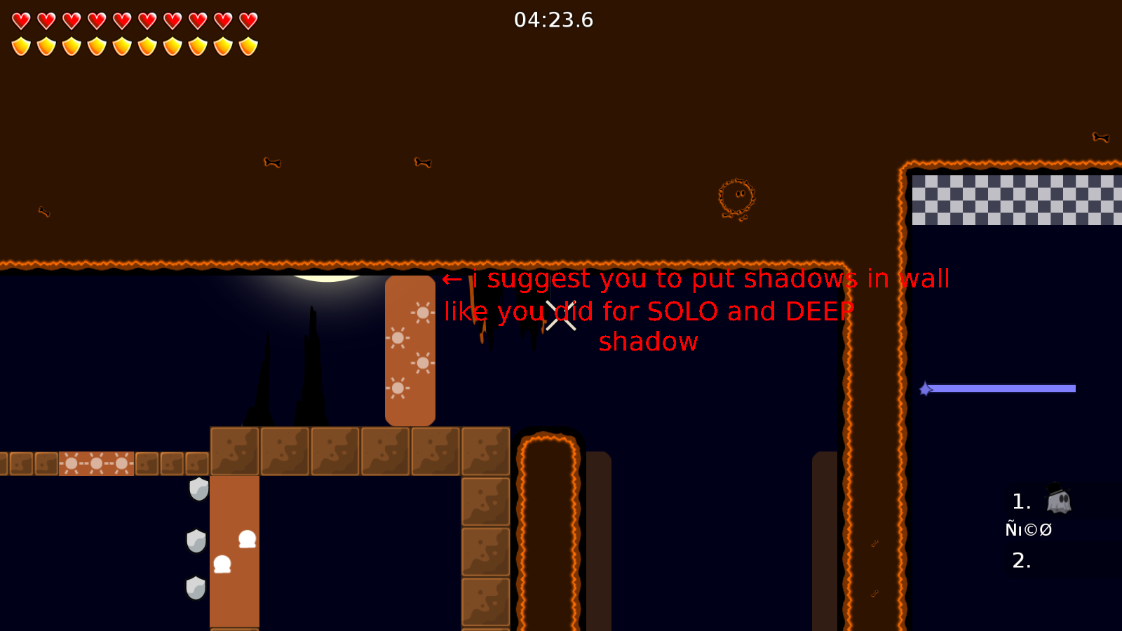 i saw you made this error just here so you don't need to check the whole map