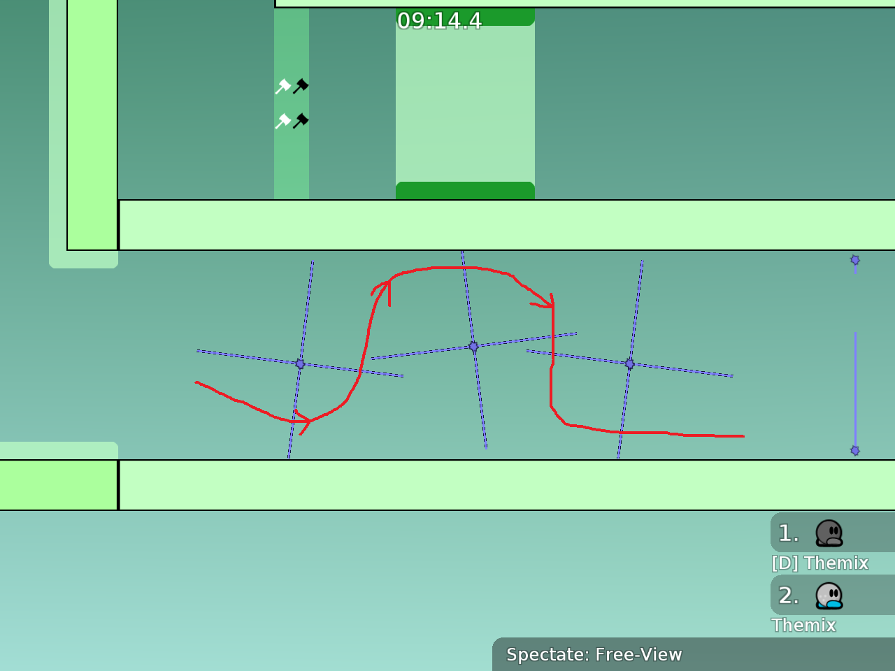 suggestion: make ppl move like this way (hookable at the ceiling). imo jumping through is boring