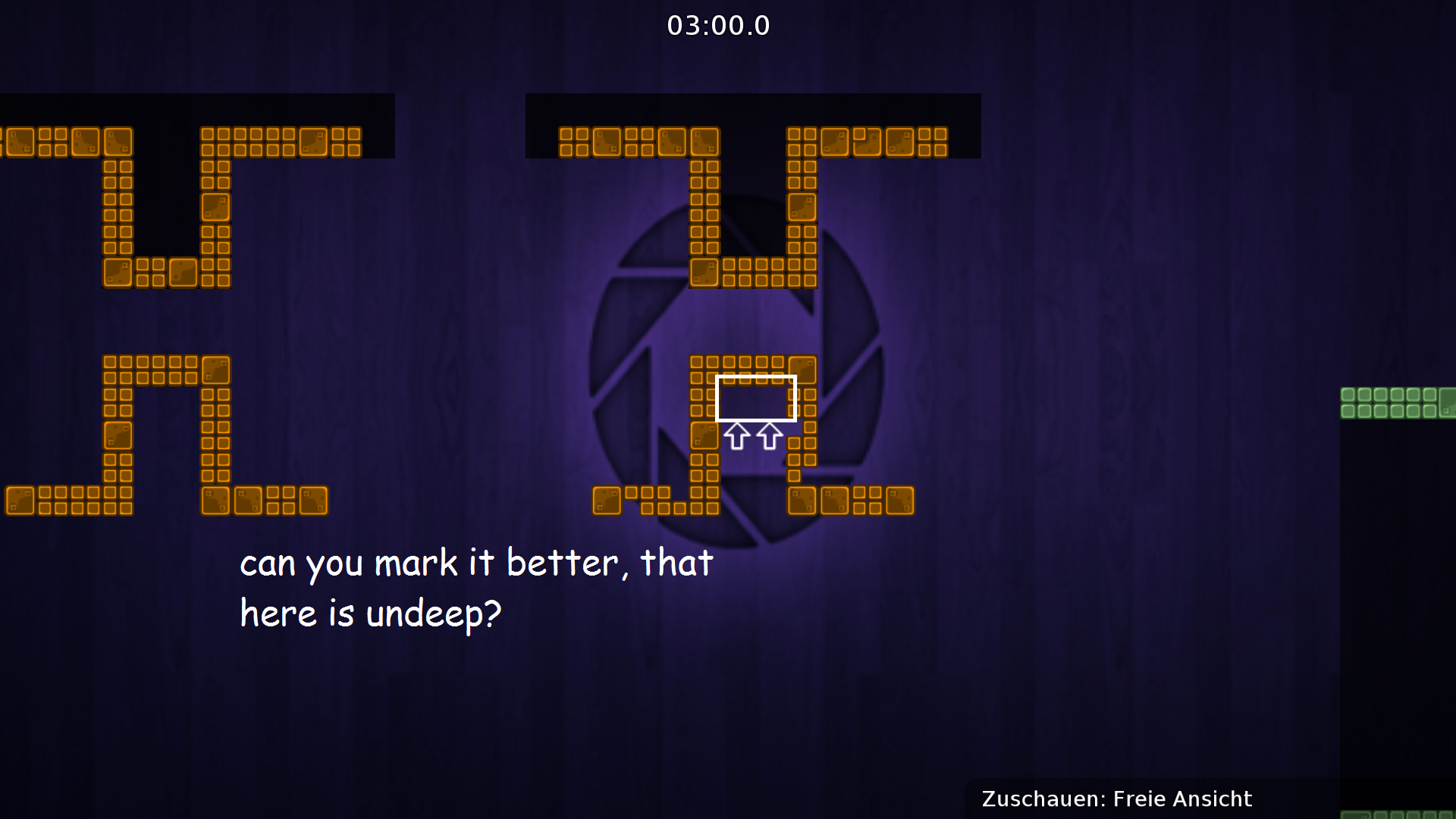 if there is undeep, so mark it, and i can ''see'' it