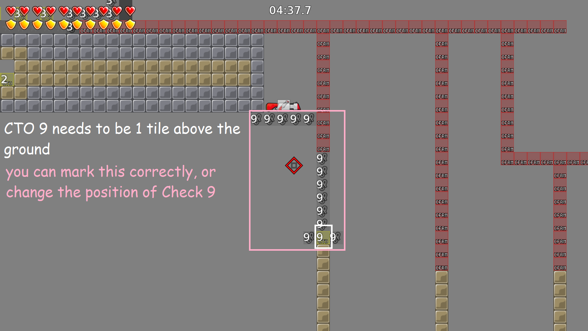 this checkpoints are bad marked, i would make a<br />suggestion to make a new position of this CHECK 9