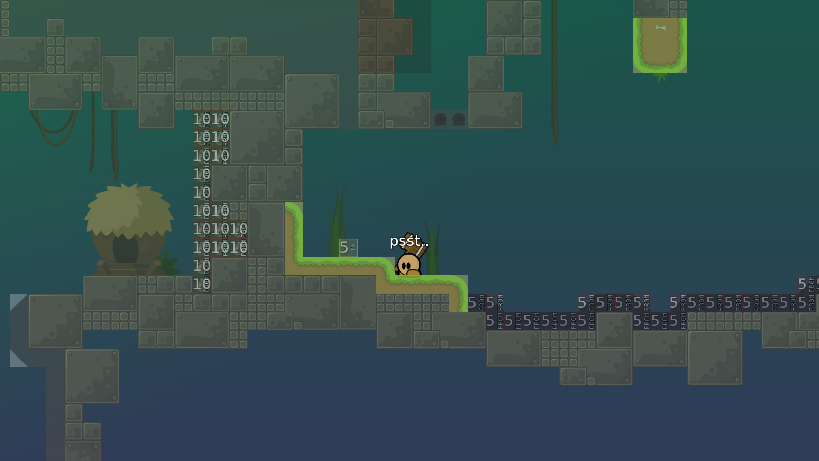 tele one tile above ground to prevent tee-jumping there