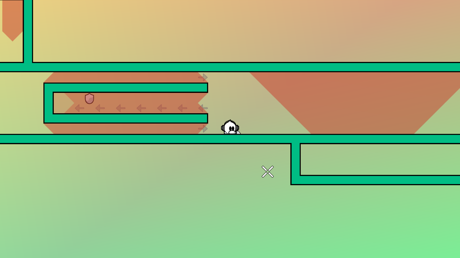 replace the arrow in the top and in the bottom line with &gt;&gt;-stopper?