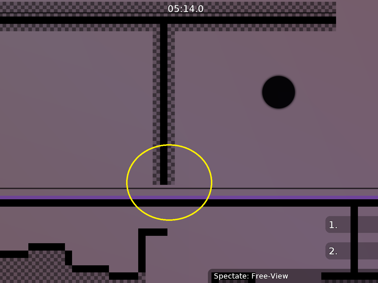 now i notice that the way at the top is really annoying, it would be better, if you remove the part at the top (its not hard and annoying to hold a/d for a long time), maybe make a part on which people have to rehook, like it was in the old versions
