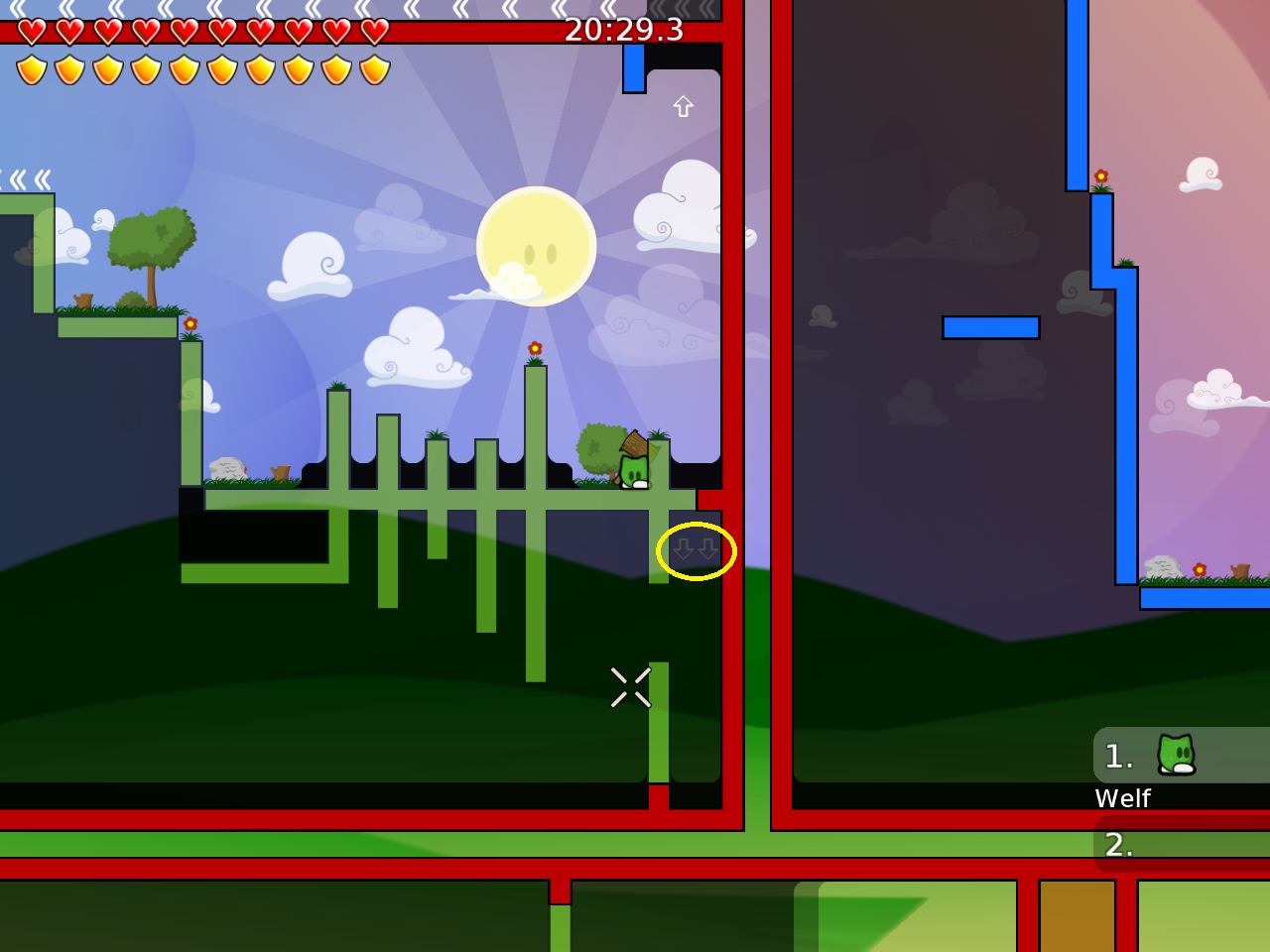 they should be in front of the freeze, hard to see