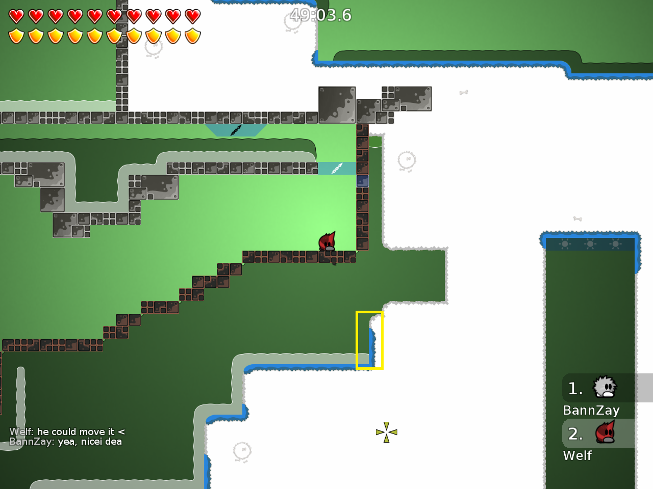 can you move it 1 tile to the left? it is annoying to fall back