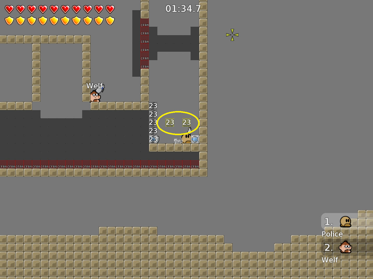 add unfreeze? (not only at the to tele, but at the whole bottom)