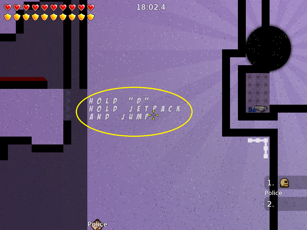 if somebody fails it, he has to kill hiself, i guess it would be better to put unfreeze in the air (and dash into it with jetpack)