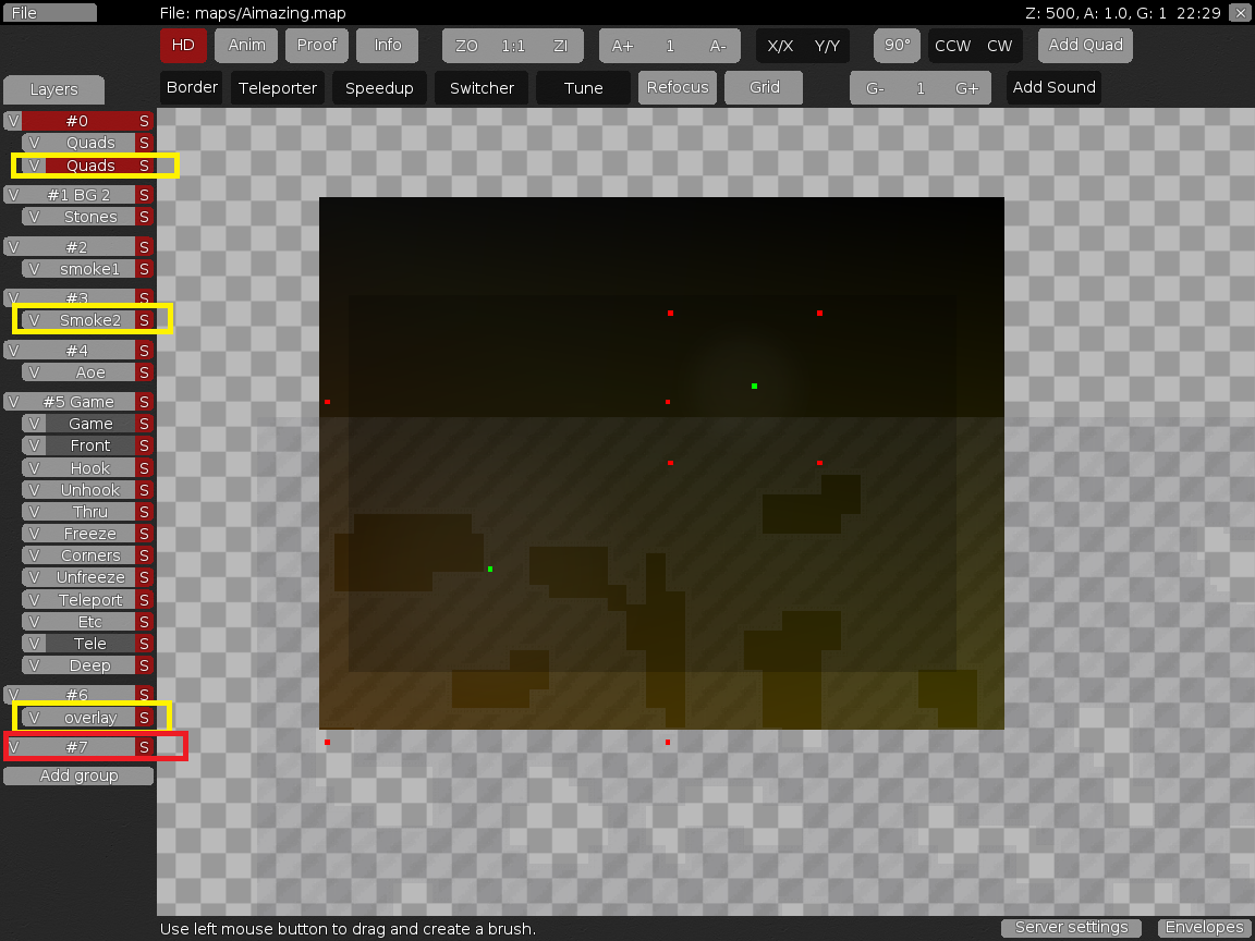 yellow: make HD on, red: remove