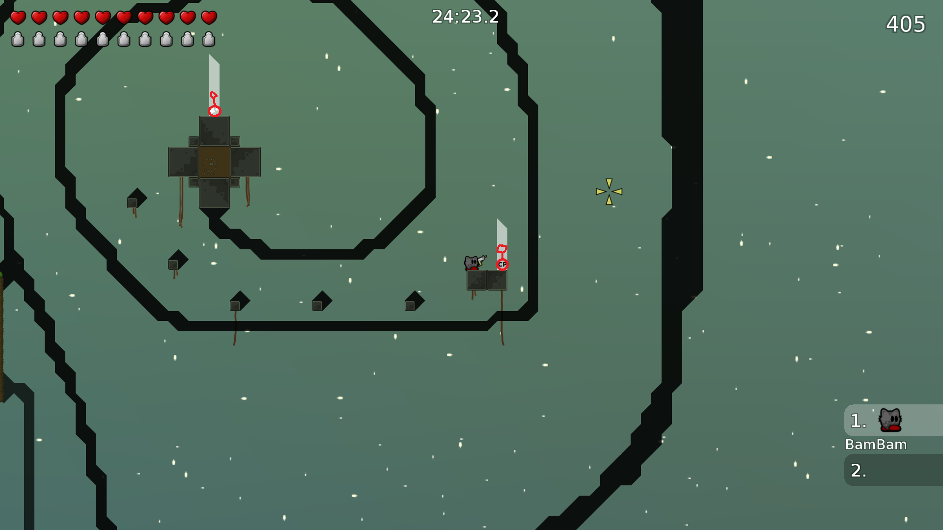 Move the CP + Inf Jump marks up 2 tiles. (suggestion)