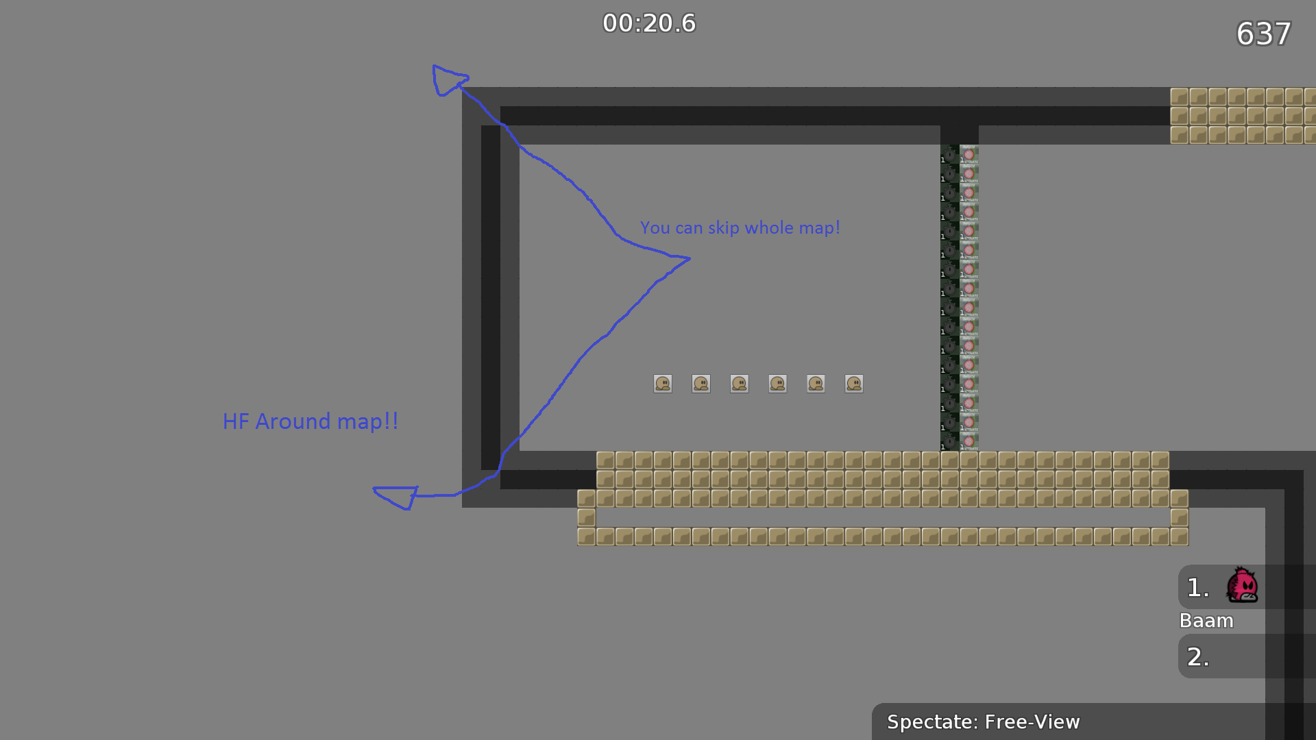 You can skip whole map!