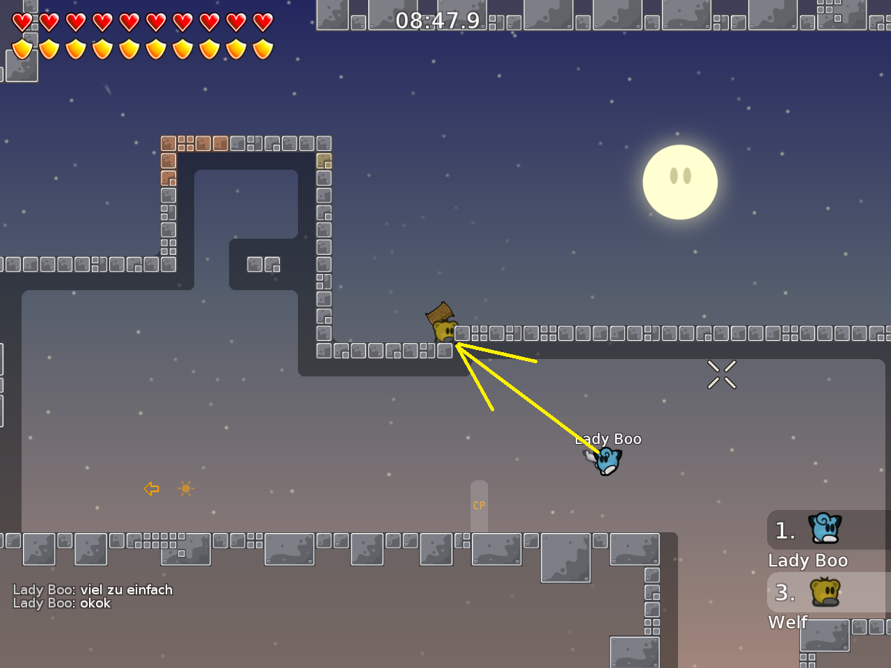 you can cheat (if you hook him and go &lt; into the tele)