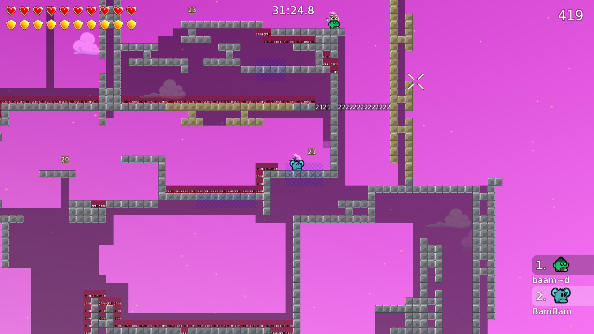 Idk if this is intented but you can just swing him up into cp and put in tele below, without having to hammer