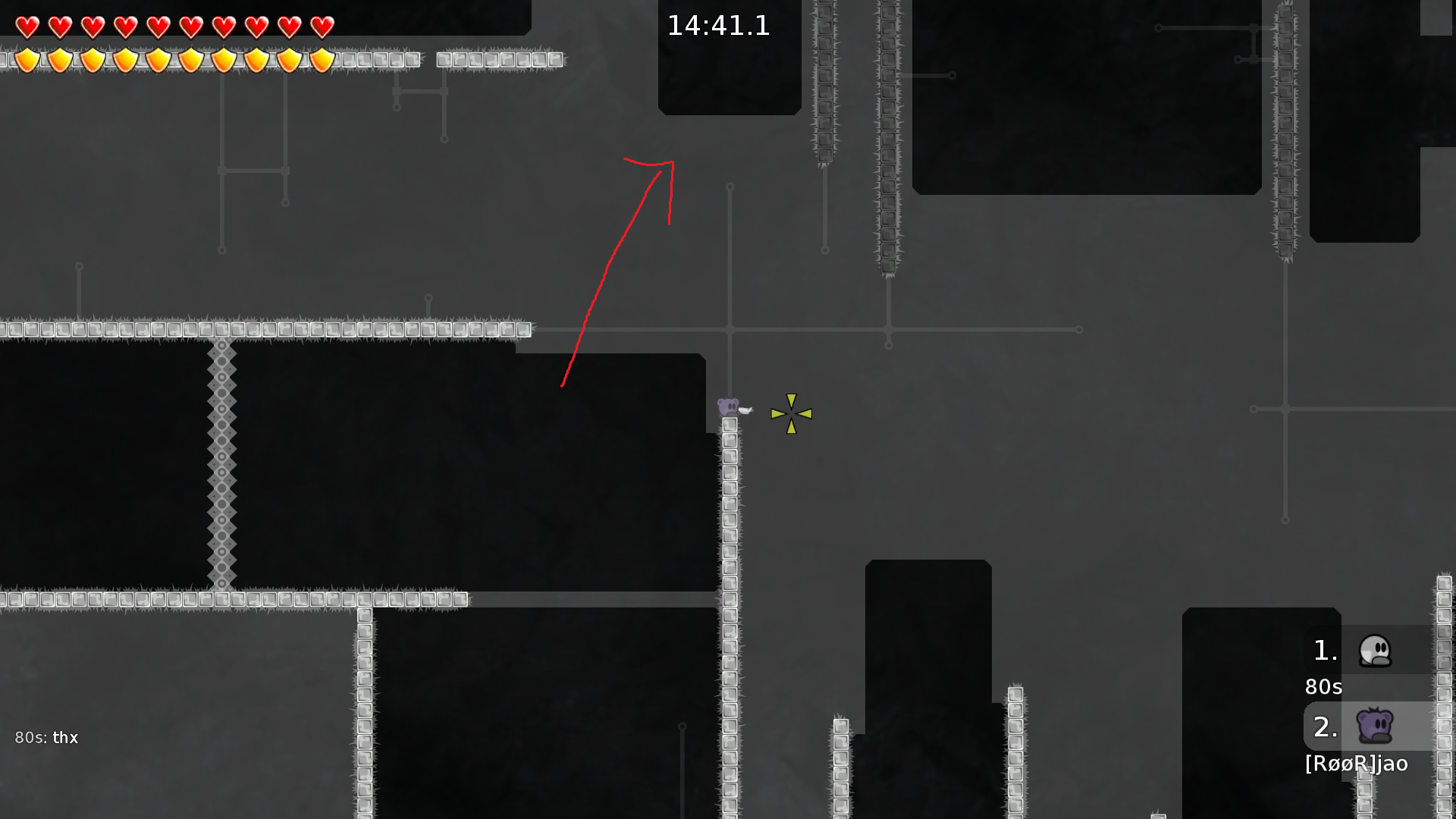 in team 0 you can hammer one up and someone hooks from up, skips alot