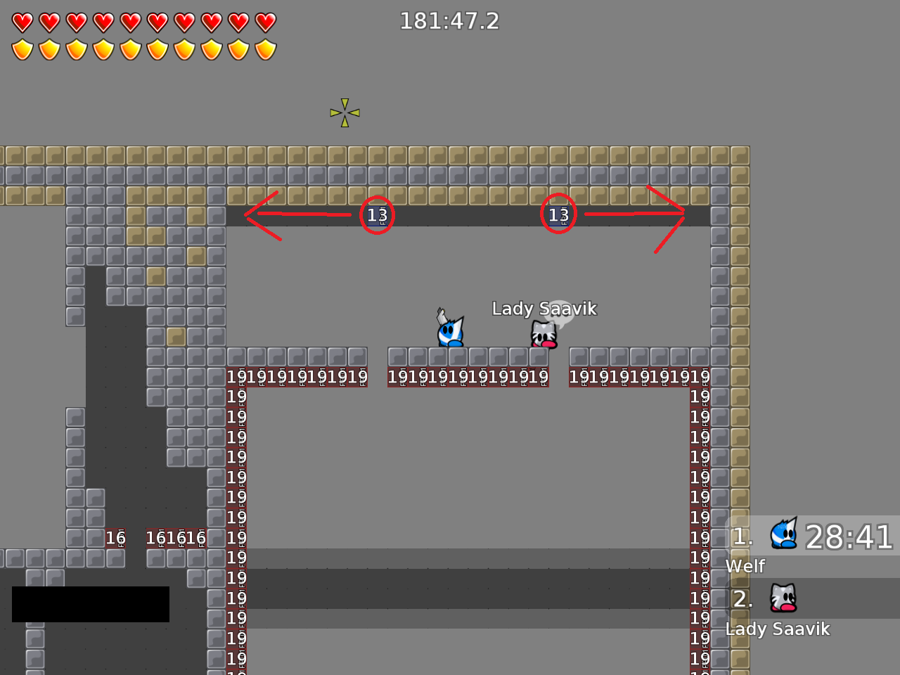 you can put the teleporters there, so it is less faily (and you can go back, when you play with 3) (mappers decision)