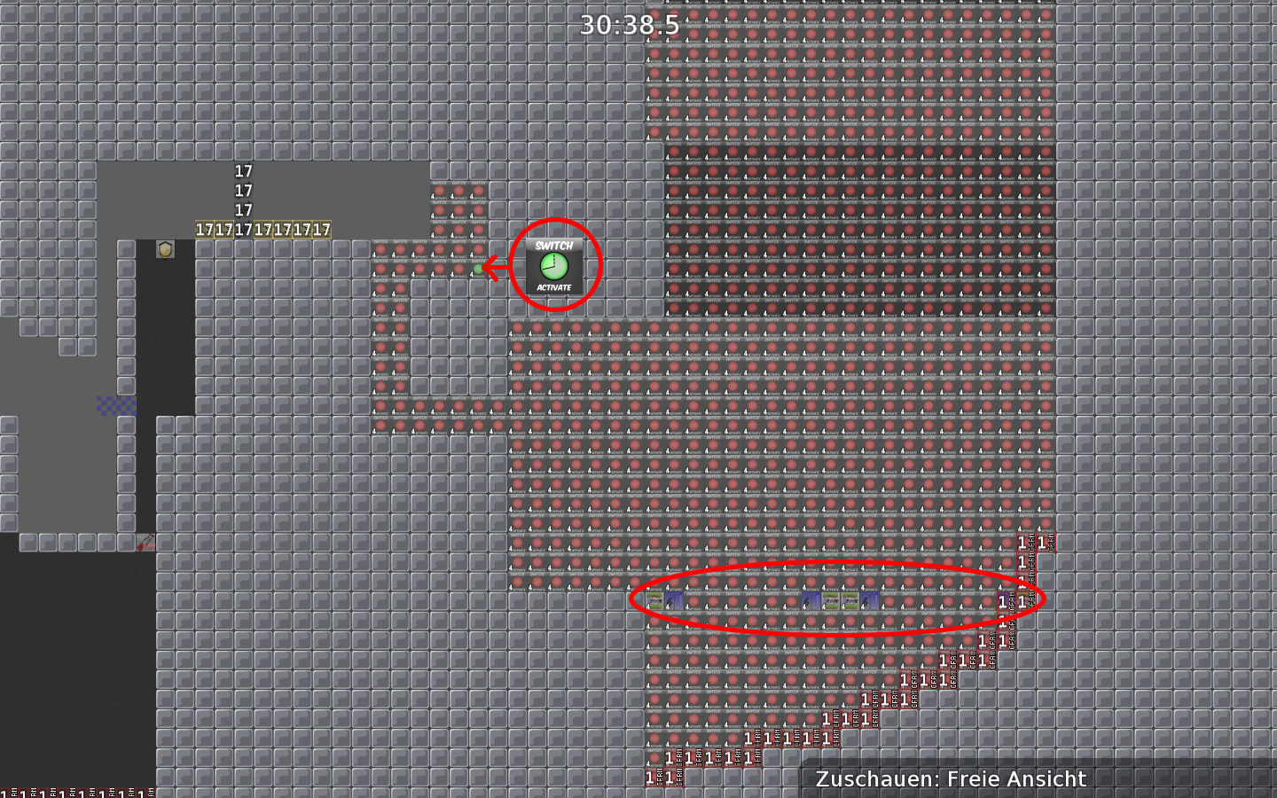 Same as Screen 3 &amp; they could fall through the laser if they're fast enough