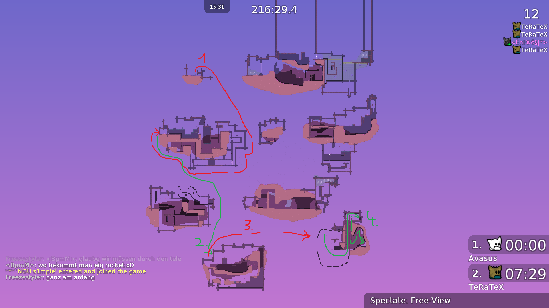 1) try get over the noobfilter and get ur dj back.<br />2) you go down to unsolo yourself<br />3) a 2. team of 2 ppl do this map the normal way for rocket and put you and your partner out again and you can hf to tele 26<br />4) You are not solo like intended and hf into finish without rocket needed