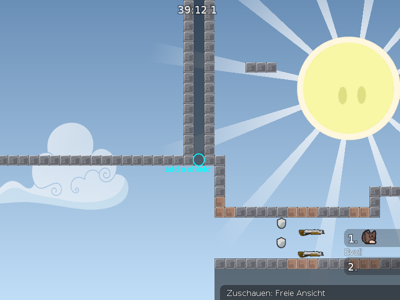 add shield i can otherwise cheat with taking the<br />shotgun