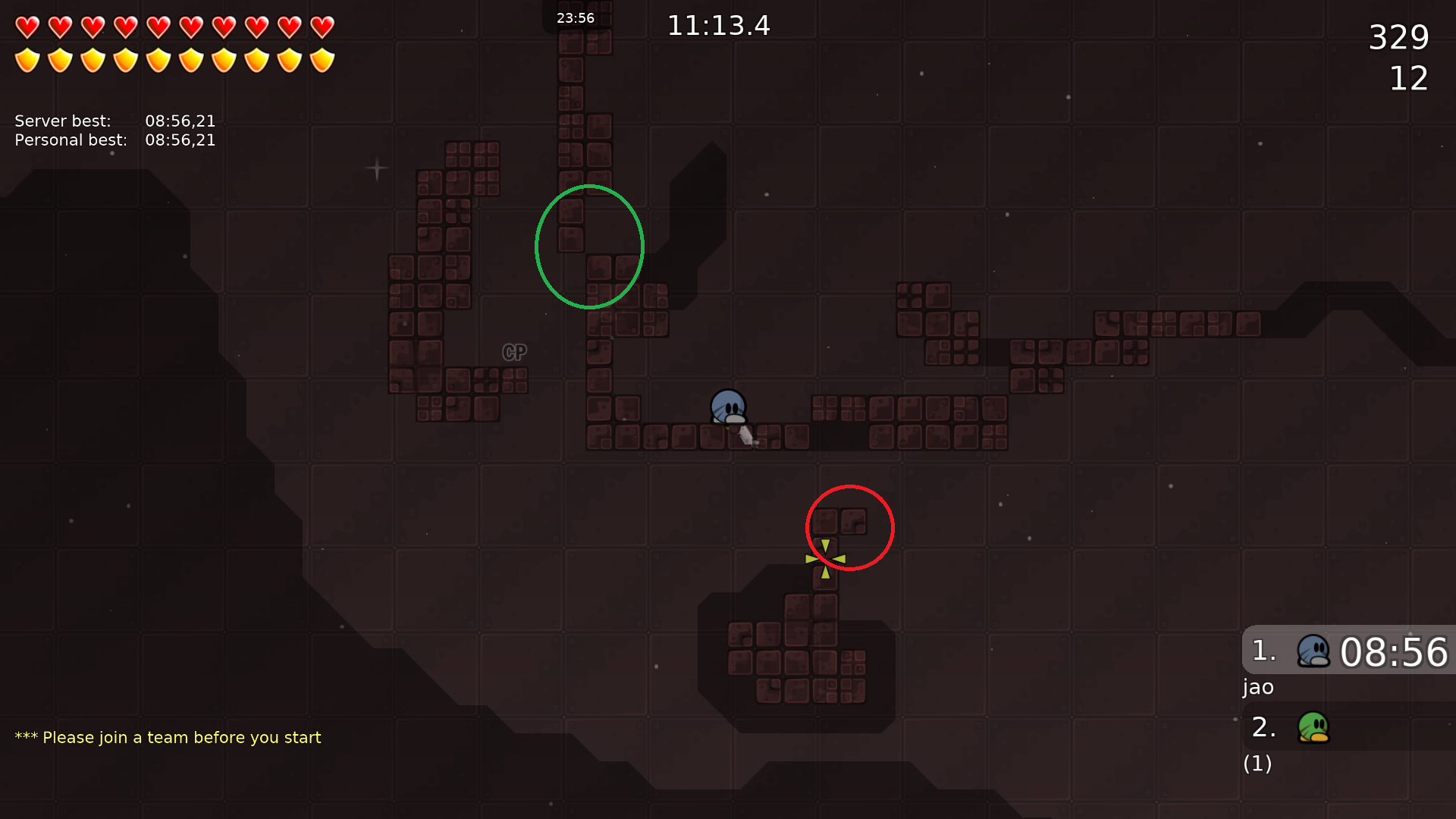 green: just annoying, no space to move; red: dummy doesn't need to go under it