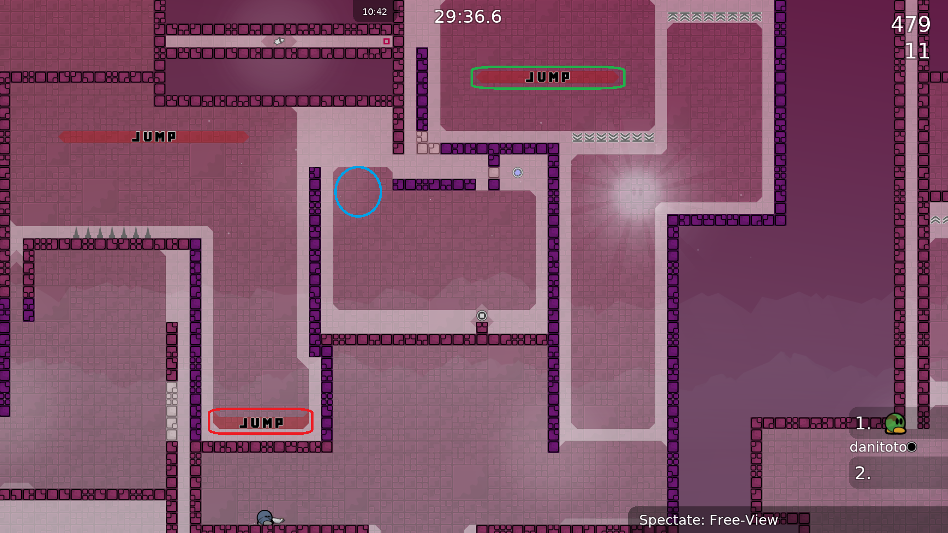 4: Red and green-marked markings are the same, however, the red one also has unfreeze gametiles on it. Should be made obvious.<br />Also, there should be a warning in the blue-marked area.