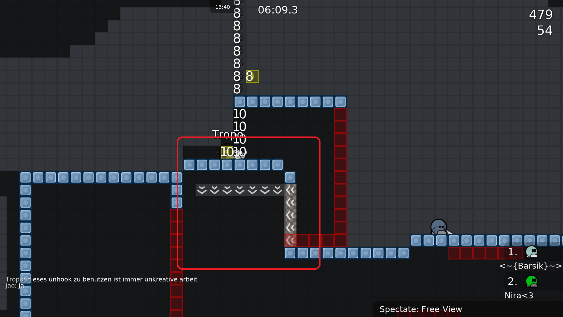 4. This plays somewhat choppy. Also, using hookblockers to force the edge is a bit lame. If you manage to implement hookblockers well, you should also mark it properly.