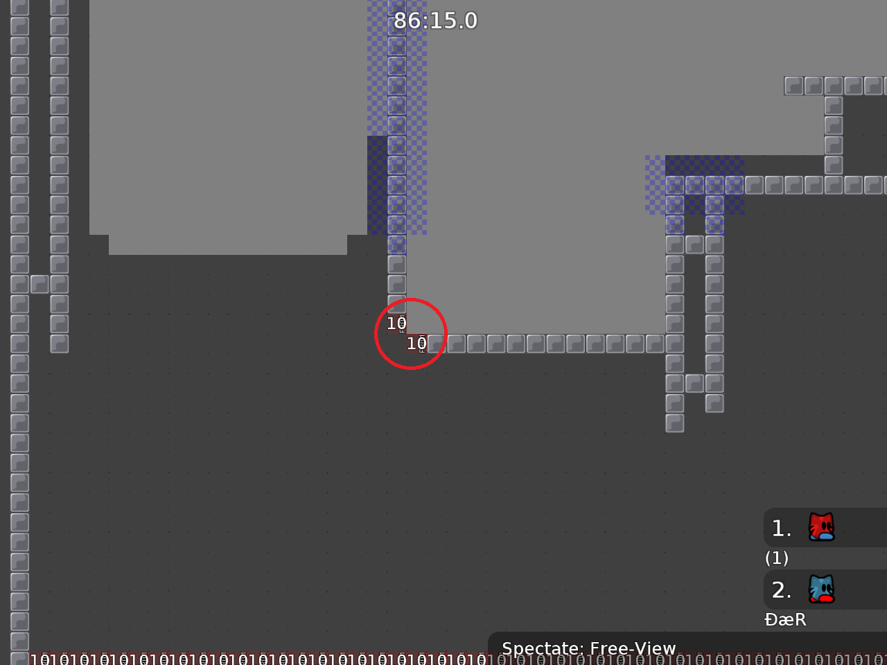 you can cheat through these 2 tiles, add another tele