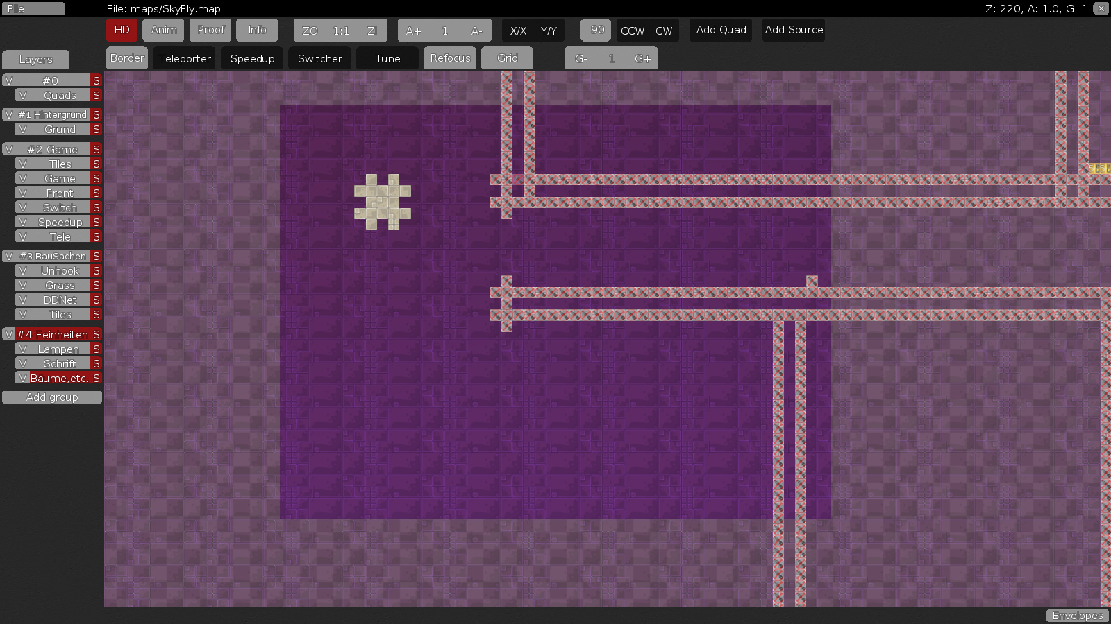 you didn't use some of your layers like Bäume and Lampen, or am i blind? remove them