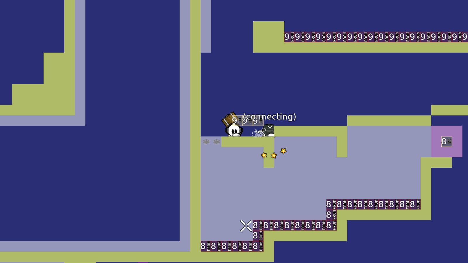 you can add ^^-stoppers there, so you cannot fall into deep