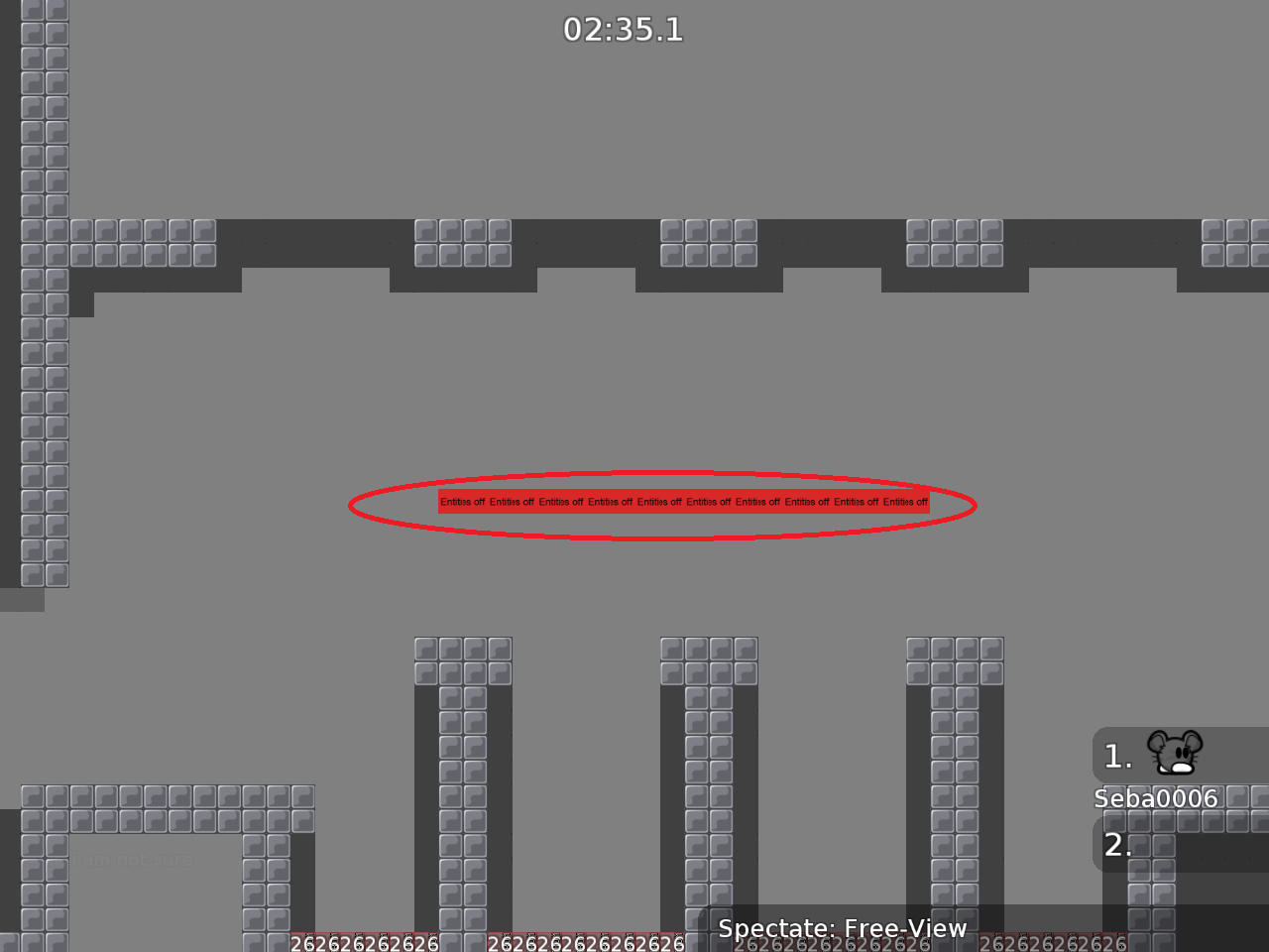 dont use that many &quot;entities off&quot;