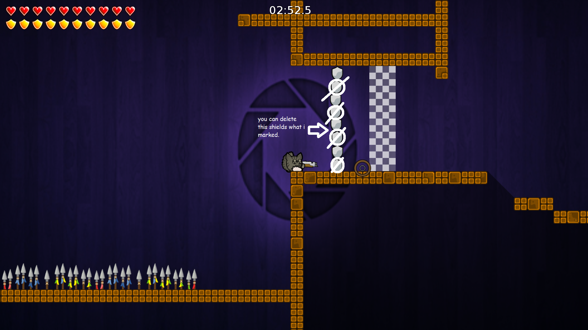 you dont have to place so much shields.