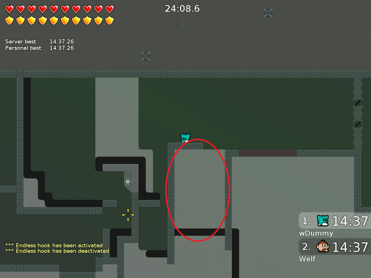 this hole annoyed me, can you just remove it? ^^ (and put the left platform down) ofc mappers decision