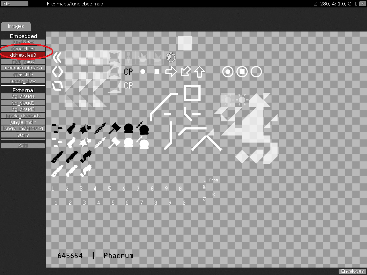don't use both! the &quot;ddnet-tiles3&quot; are enough, it contains everything from &quot;ddnet-tiles&quot; (i think)