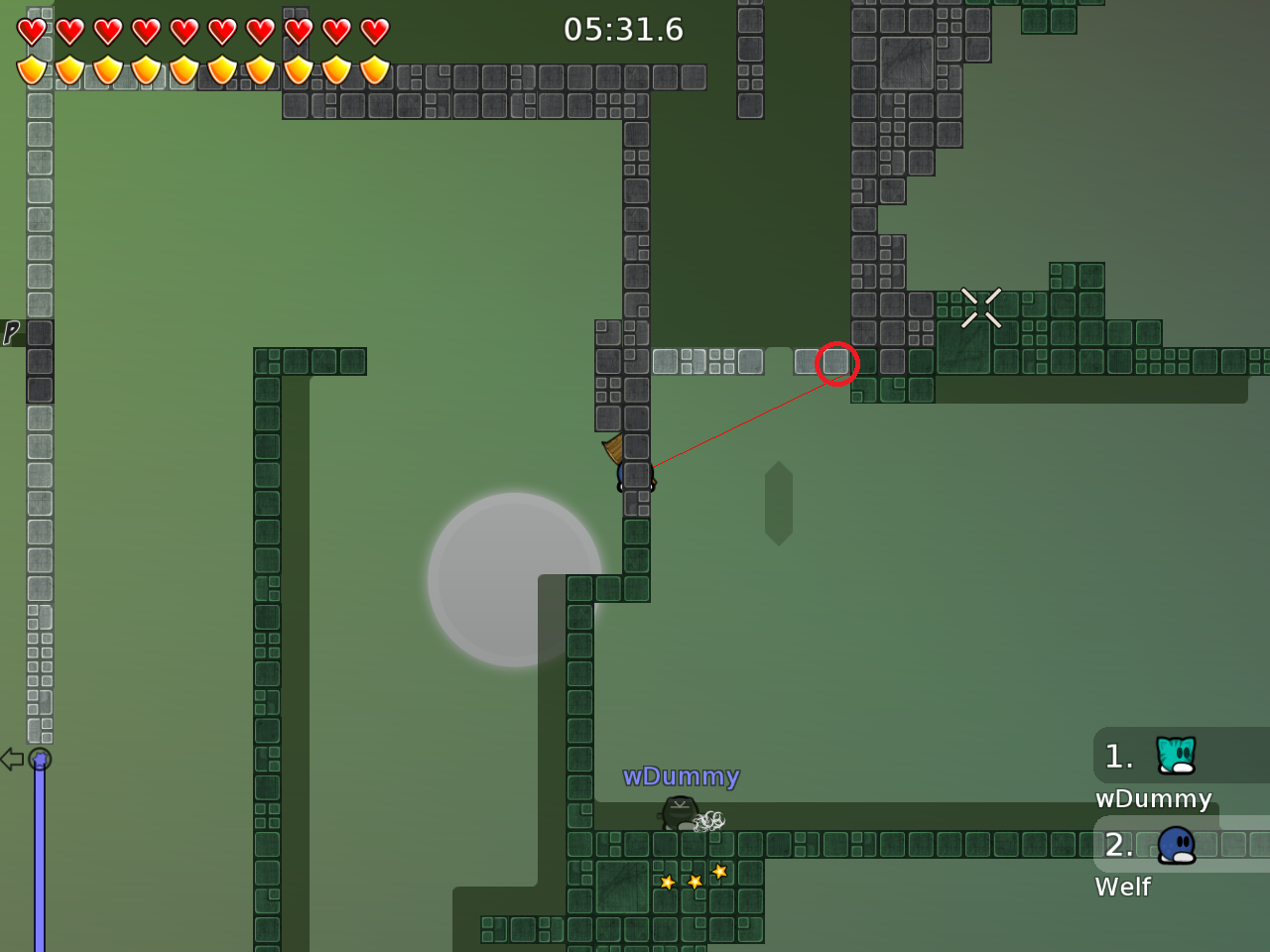 remove this hookthtough tile, if this hook should be possible (i hope it would work ^^)<br />you can also make the hookable tile unhookable (change image and entitie then)