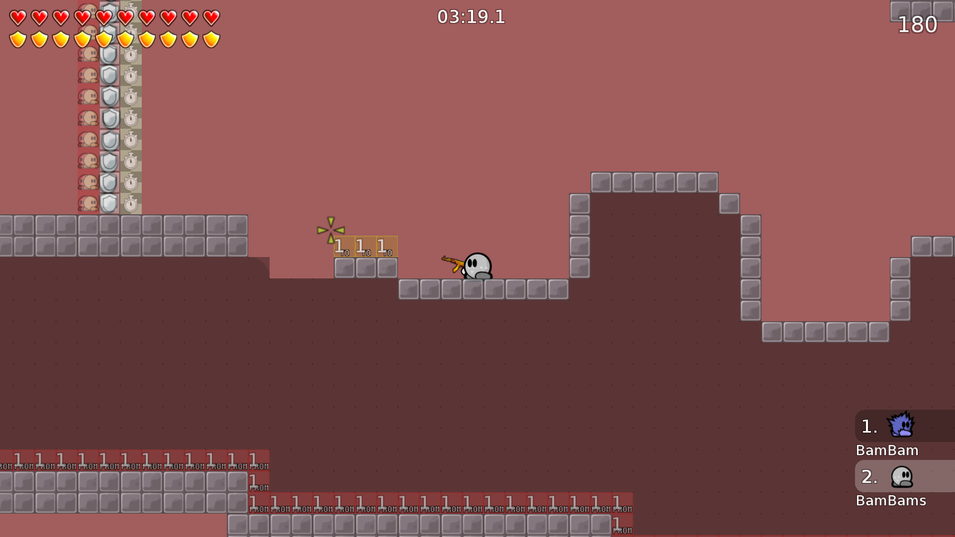 Lift up all teles 1 tile and put unfreeze on all teles.