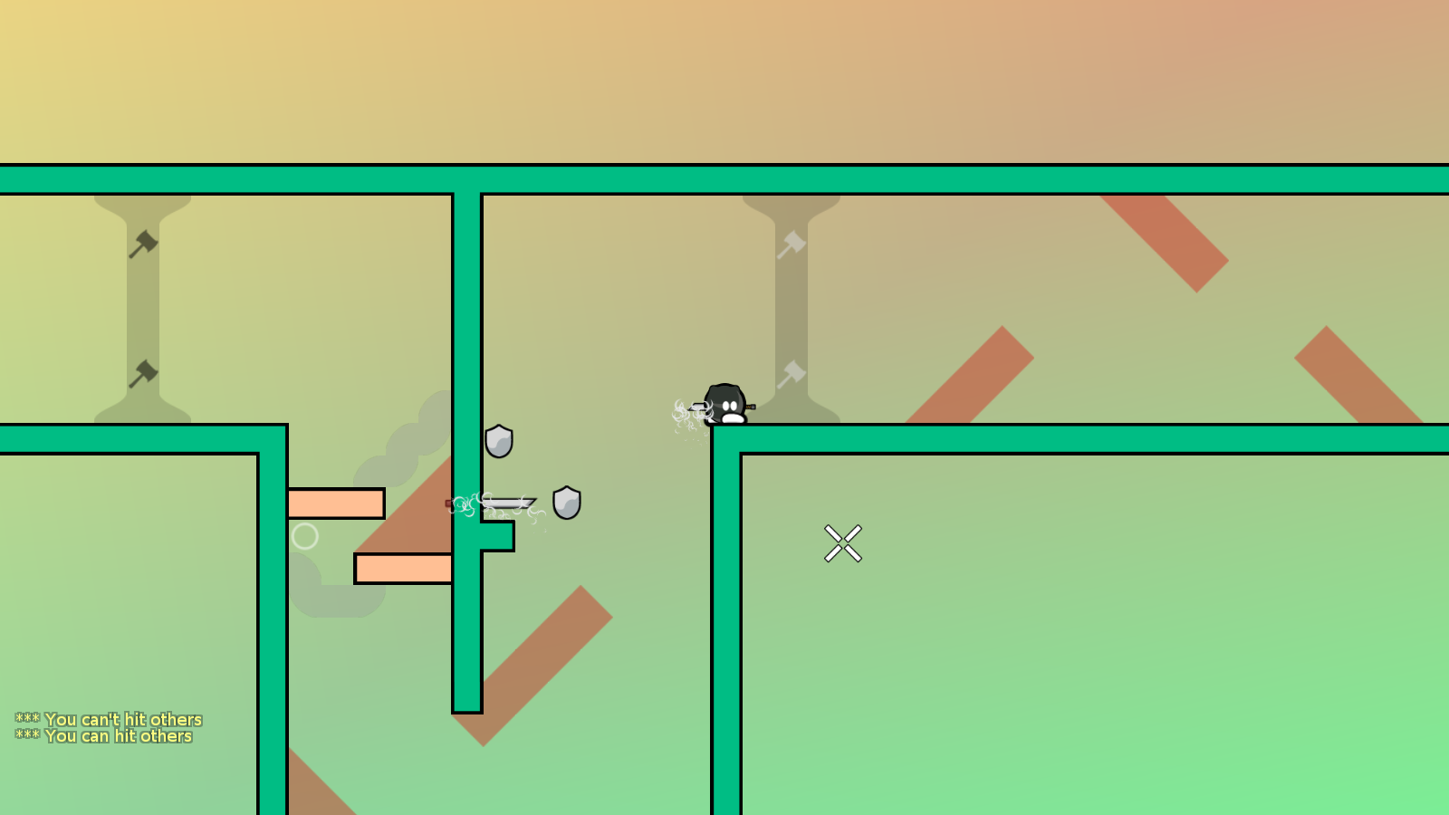 the ninja is like many other weapons on that map kinda useless but you do not have to change that (: