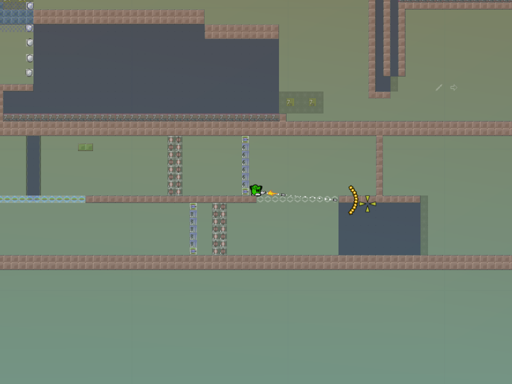 Useless tiles, also you dont need so much doors lenght tiles in switch layer.