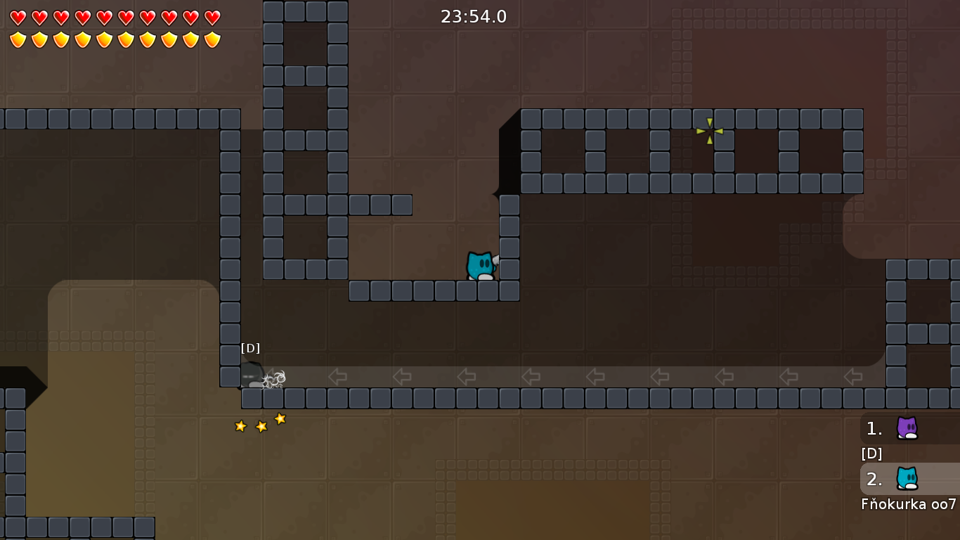 Might be better to change speeders to tele...You can add freeze and stopper at start of that part.