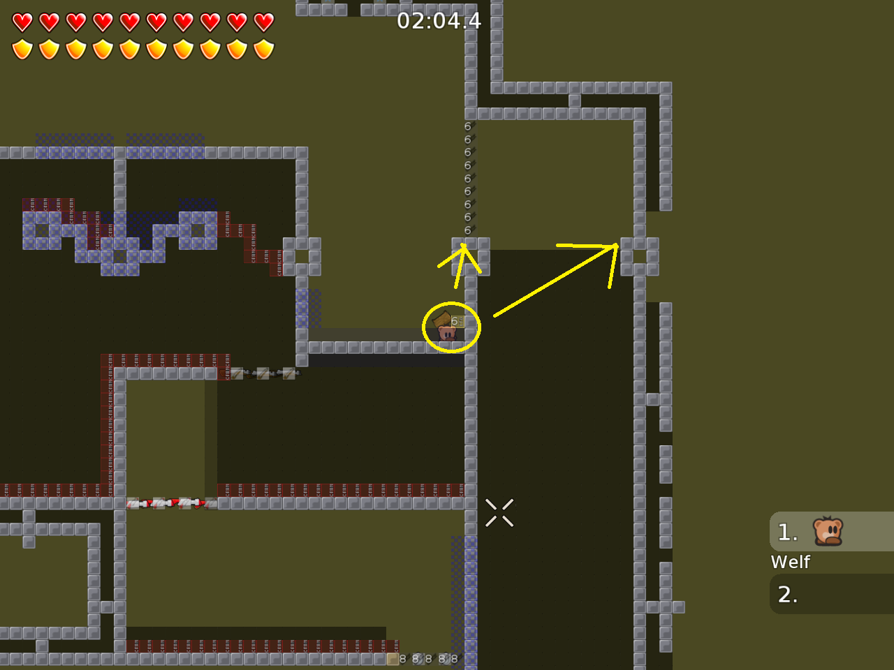 i suggest to move to tele, it is annoying to jump up allways, i suggest to put it on the right side, so he can hold a and go afk