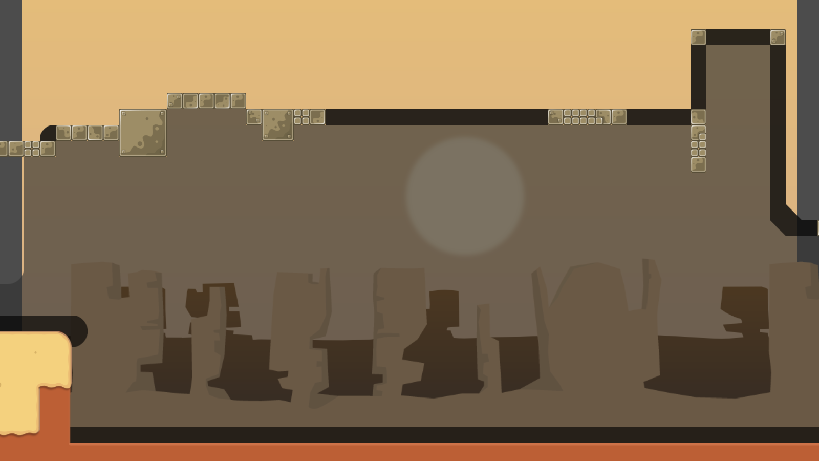 sometimes you used triangle corners, sometimes round corners and some freeze tiles have no corner at all, but it doesn't look bad overall. So you do not have to change it or do it uniform + you rotated the unhookable tiles quite a lot, but it's ok as well