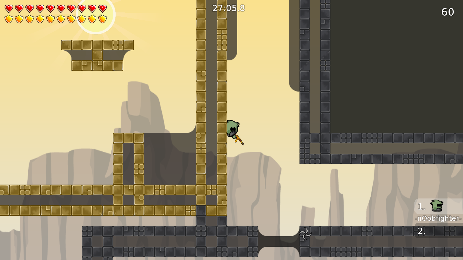 its very easy to fall into the hole where you get back to the first part, it means fail and is a bit weird. + consider adding unfreeze at the ground where you drag the deep up