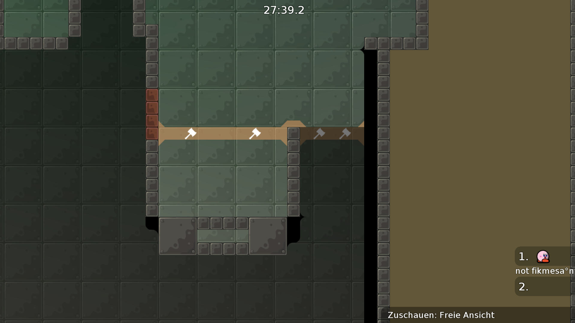 put the orange line above the freeze