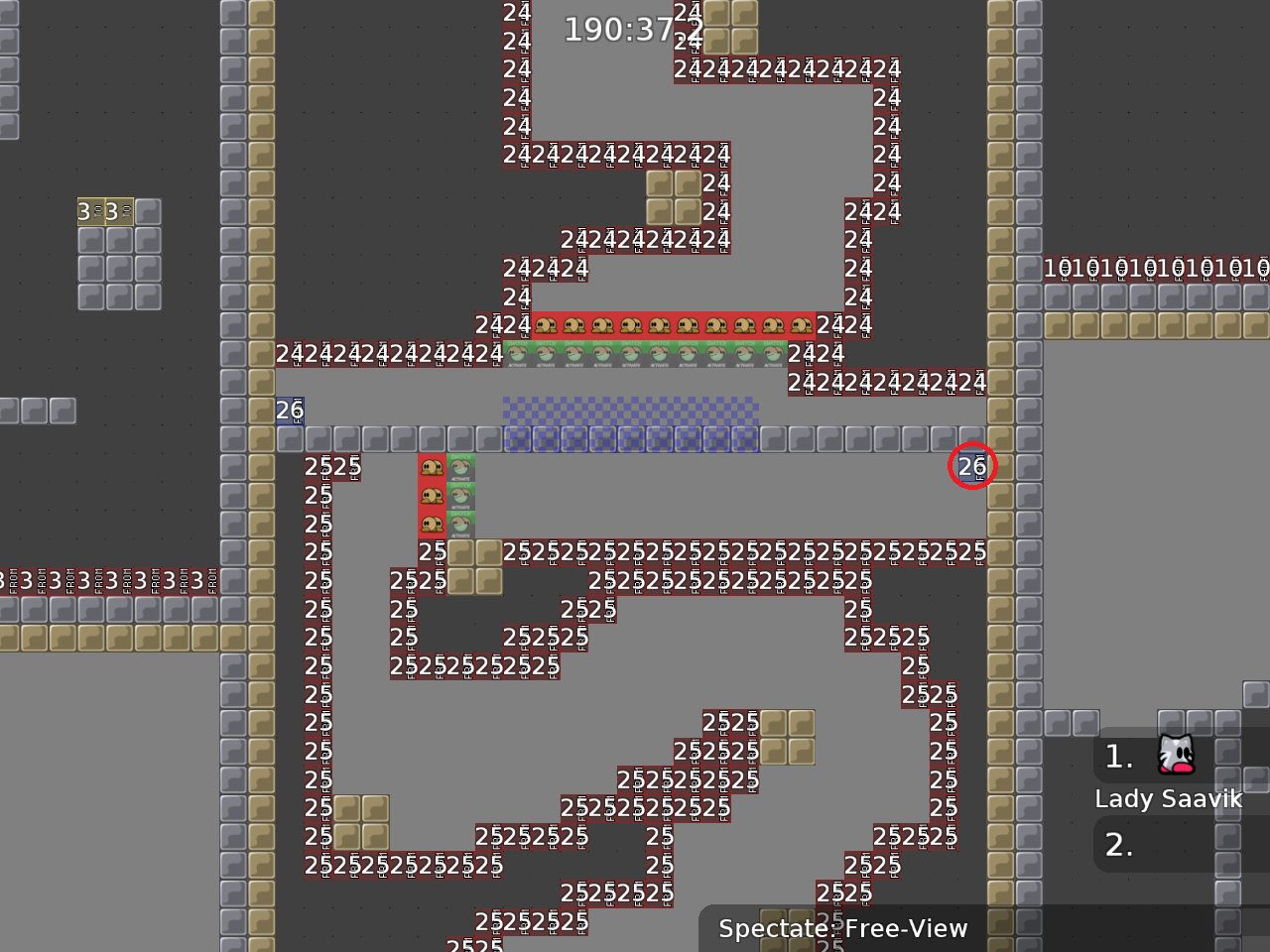 use red tele here, it is annoying, if you get hooked into this one and cheat, you can do it solo (the cheat is mappers decision)