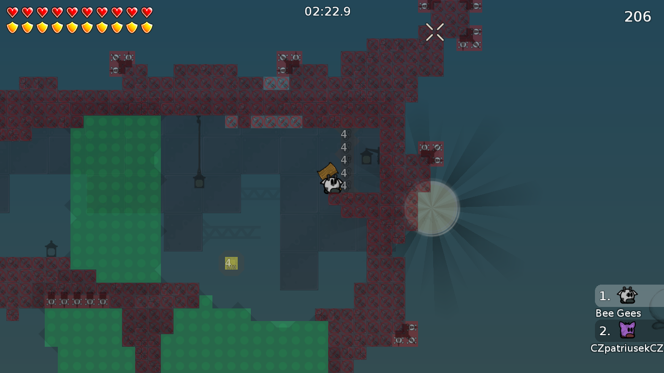 2: Entity bug - unhookable. Also, I recommend placing the cp 4 tiles at more a noticeable place (e.g. right in front of the freeze).